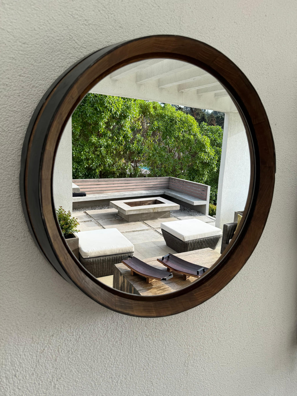 Espejo Rústico de Roble