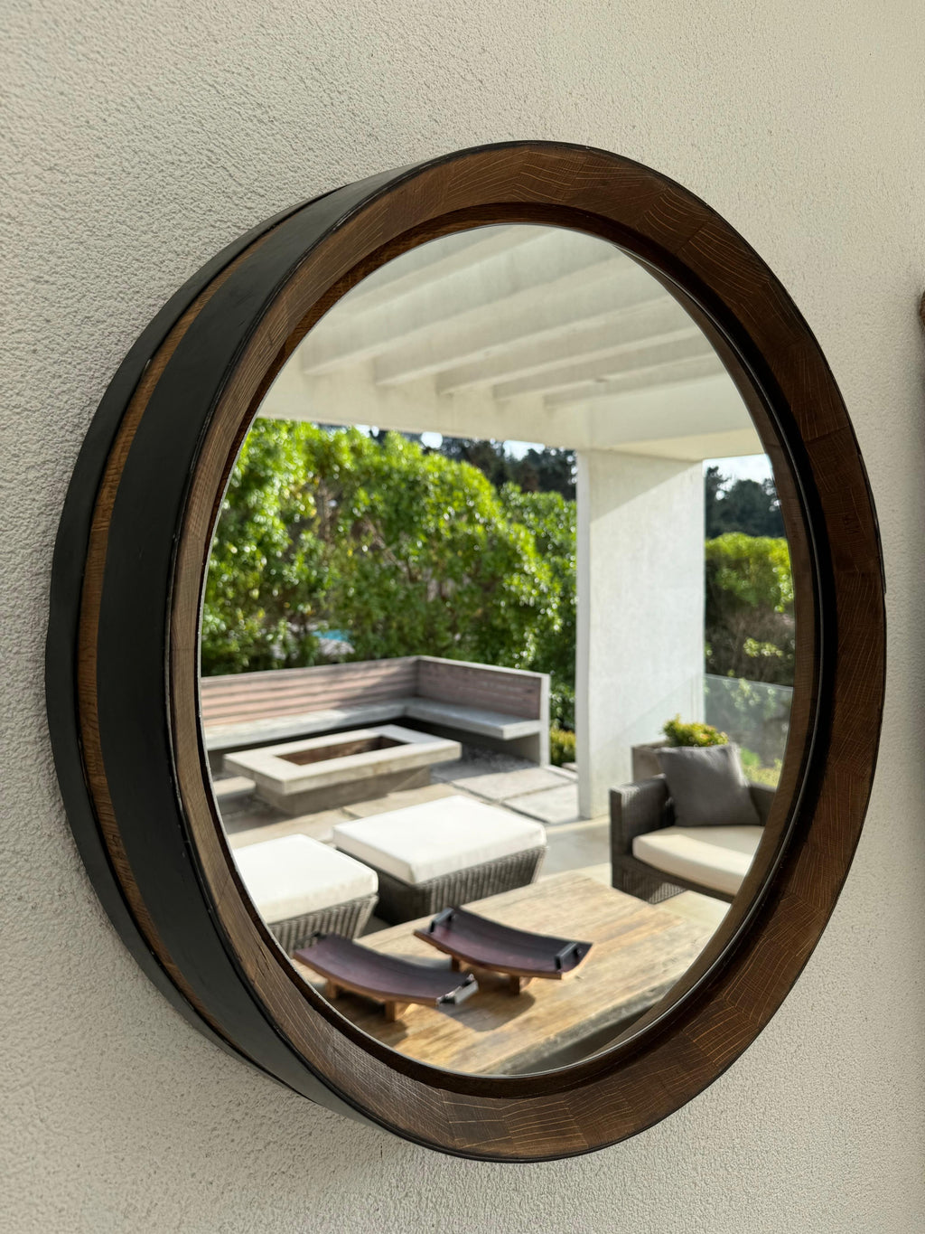 Espejo Rústico de Roble