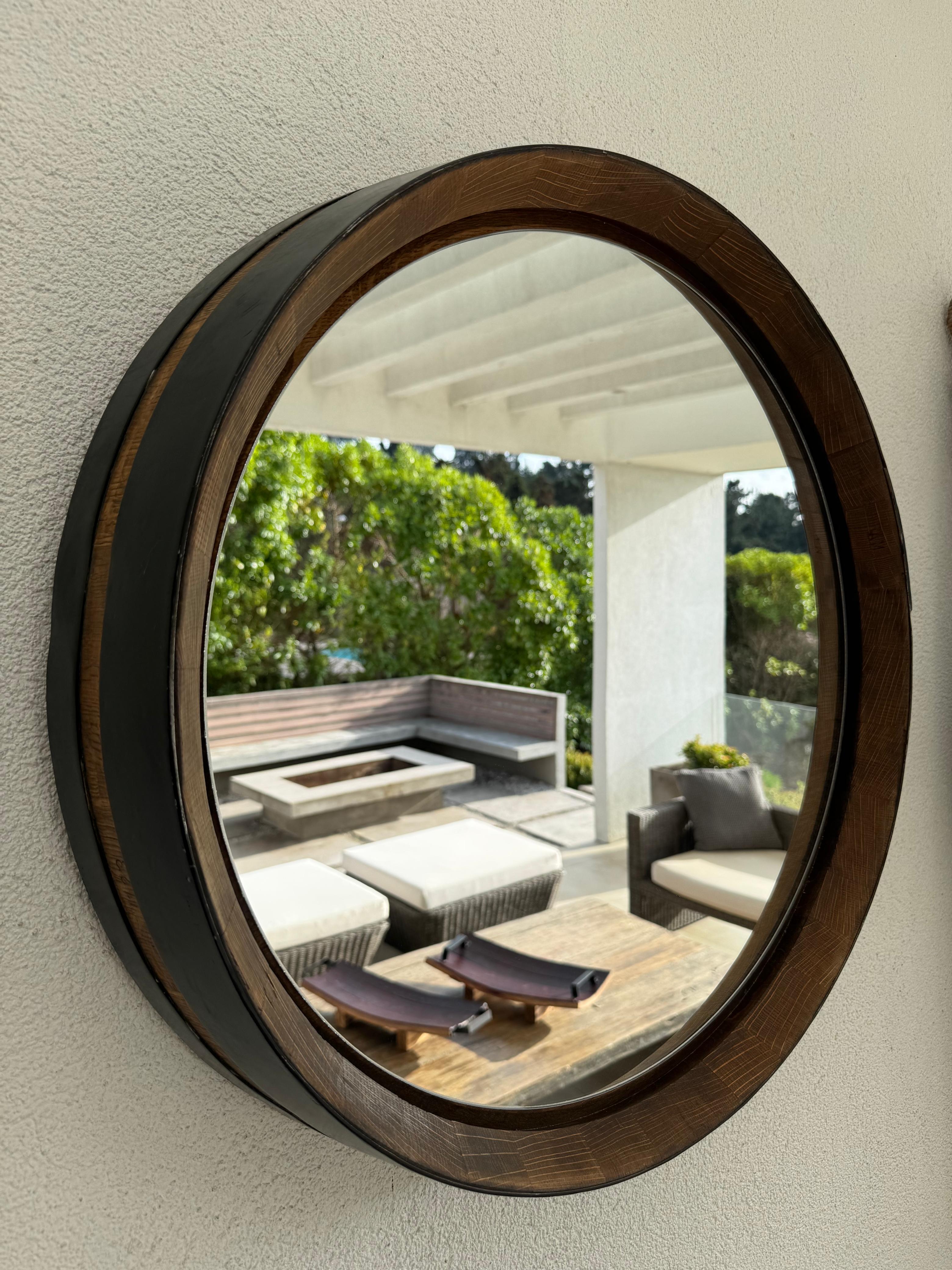 Espejo Rústico de Roble